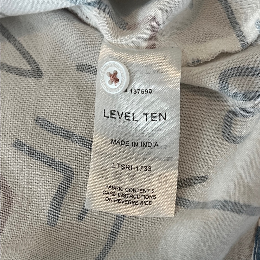 Level Ten Design Abstract Patterned Casual Button… - image 7